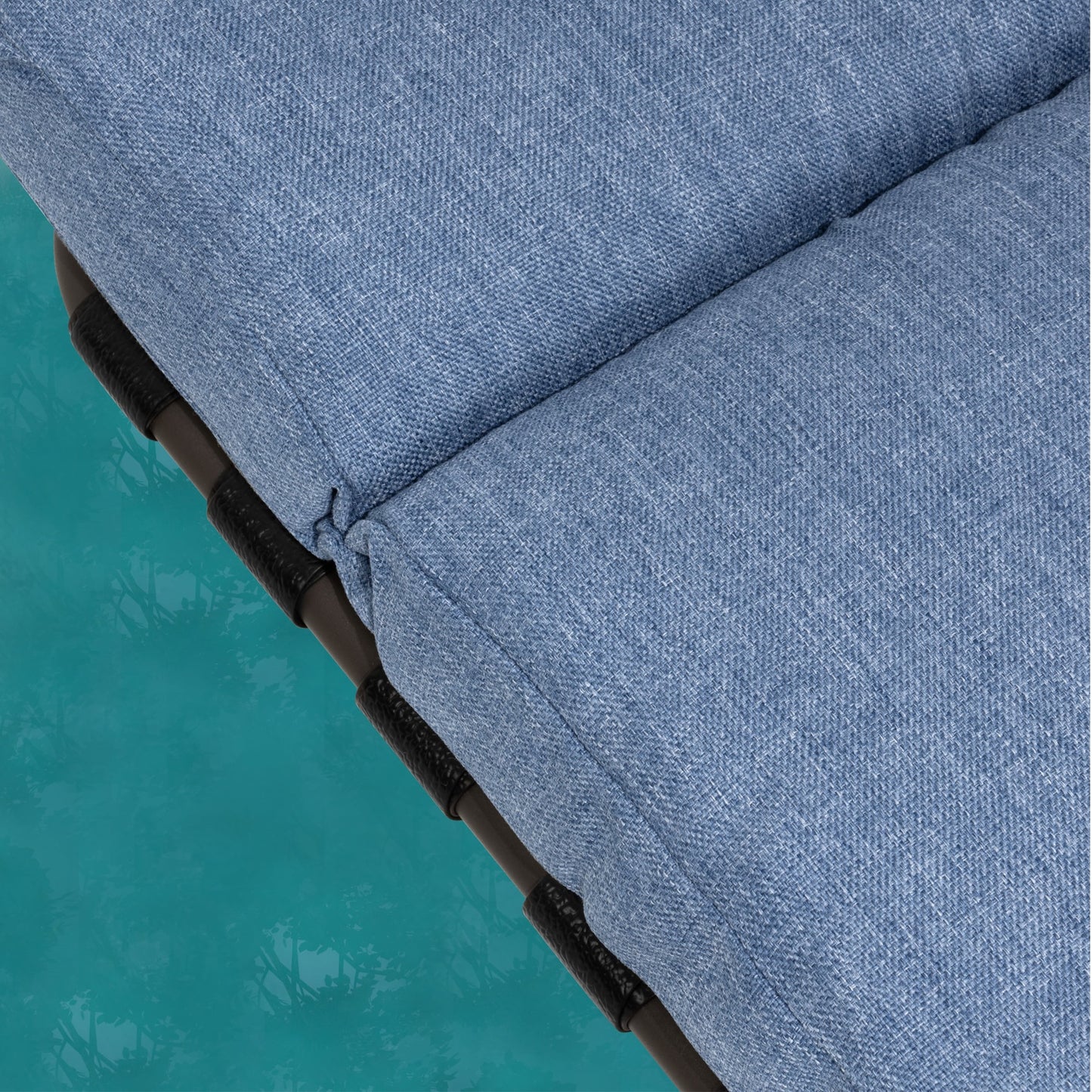 Sedia a sdraio regolabile per esterni con cuscino da spiaggia e piscina