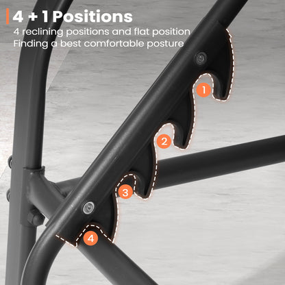 Sedia a sdraio regolabile per esterni con cuscino da spiaggia e piscina