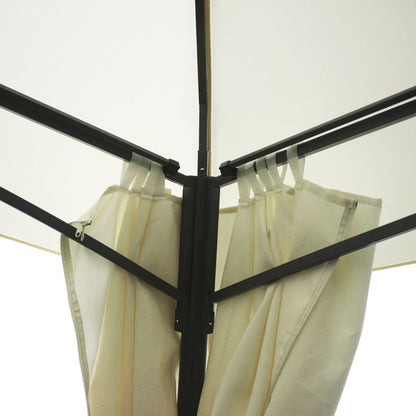 Gazebo da esterno Outsunny da 10' x 13' con pareti laterali, tetto a doppia ventilazione, struttura in acciaio