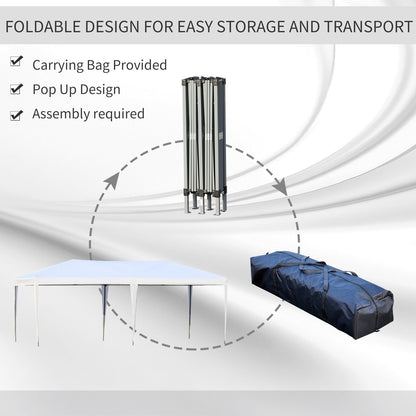 Tendalino pieghevole Outsunny Heavy Duty con telaio robusto, tetto anti-UV, borsa per il trasporto per patio, cortile, spiaggia, giardino