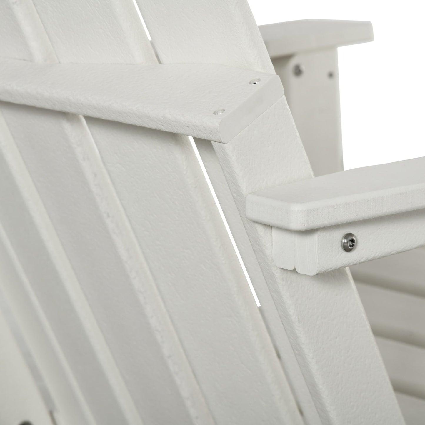 Sedia pieghevole Adirondack Outsunny, sedie da spiaggia in plastica HDPE per esterni adatte a tutte le stagioni, per patio, terrazza e mobili da giardino