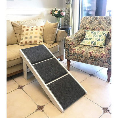 PAWLAND Scale pieghevoli portatili 2 in 1 per cani e gatti, cucce alte, gradini per cani, sgabello per animali domestici facile da salire