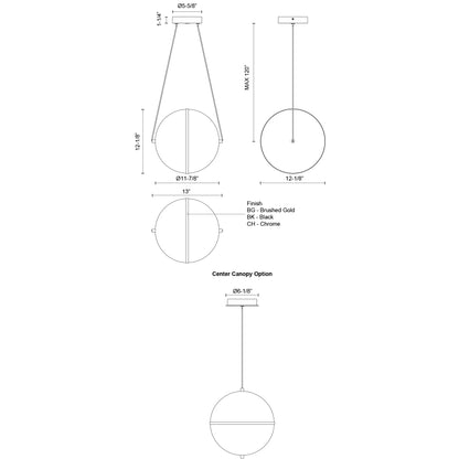 PENDENTE ARIAN 12 POLLICI