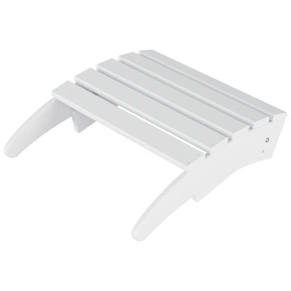 Sedia Adirondack pieghevole per esterni e patio Polytrends Laguna HDPE, adatta a tutte le stagioni, con pouf (set da 2 pezzi)