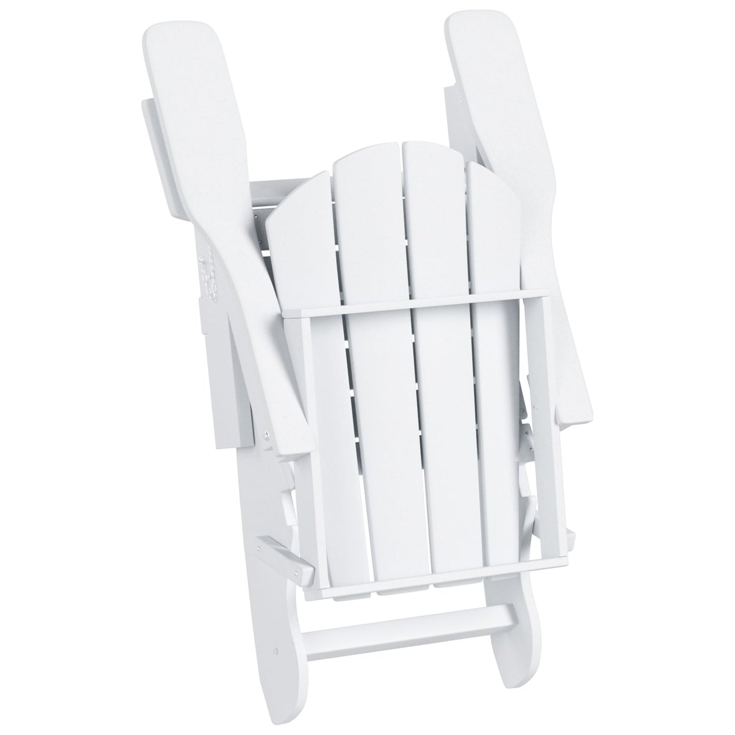 Sedia Adirondack pieghevole per esterni e patio Polytrends Laguna HDPE, adatta a tutte le stagioni, con pouf (set da 2 pezzi)