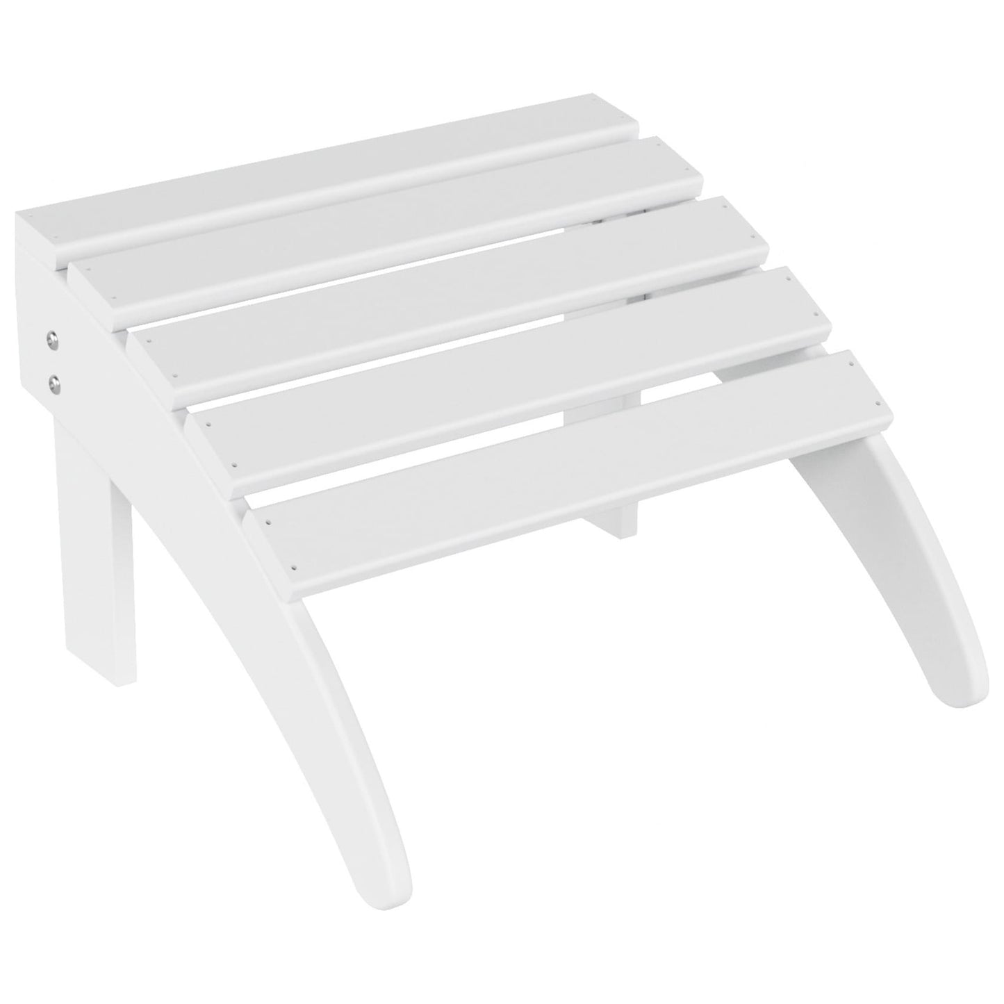 Sedia Adirondack pieghevole per esterni e patio Polytrends Laguna HDPE, adatta a tutte le stagioni, con pouf (set da 2 pezzi)