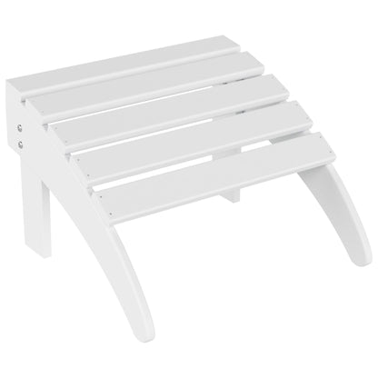 Sedia Adirondack pieghevole per esterni e patio Polytrends Laguna HDPE, adatta a tutte le stagioni, con pouf (set da 2 pezzi)