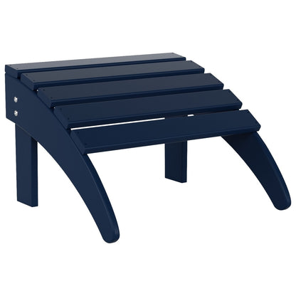 Sedia Adirondack pieghevole per esterni e patio Polytrends Laguna HDPE, adatta a tutte le stagioni, con pouf (set da 2 pezzi)