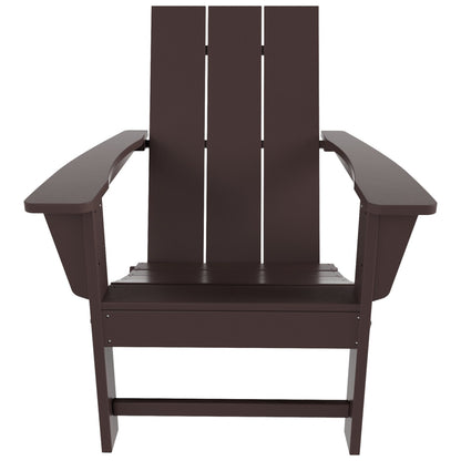 Sedia Adirondack pieghevole moderna ed ecologica per uso commerciale e residenziale, adatta a tutte le condizioni atmosferiche, Polytrends Shoreside