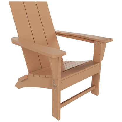 Sedia Adirondack pieghevole moderna ed ecologica per uso commerciale e residenziale, adatta a tutte le condizioni atmosferiche, Polytrends Shoreside