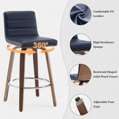 26/29 Sgabelli da bar/bancone girevoli in similpelle, set da 2/3