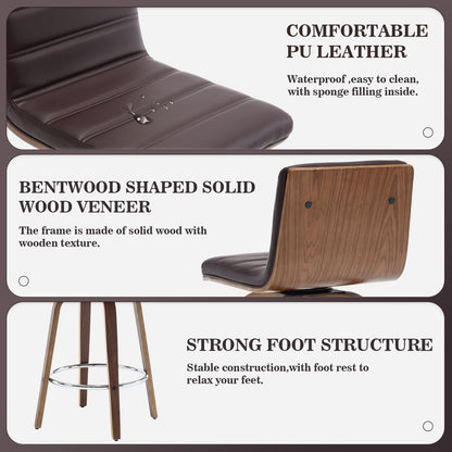 26/29 Sgabelli da bar/bancone girevoli in similpelle, set da 2/3