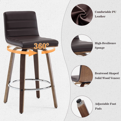 26/29 Sgabelli da bar/bancone girevoli in similpelle, set da 2/3