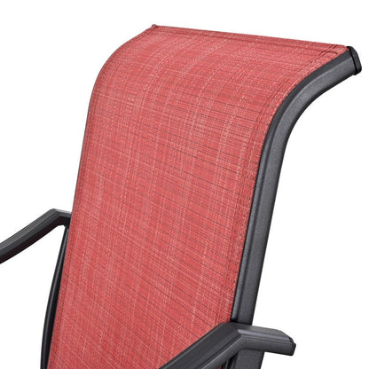 Sedia da bar girevole con schienale alto in metallo per esterni Patio Festival (confezione da 2)