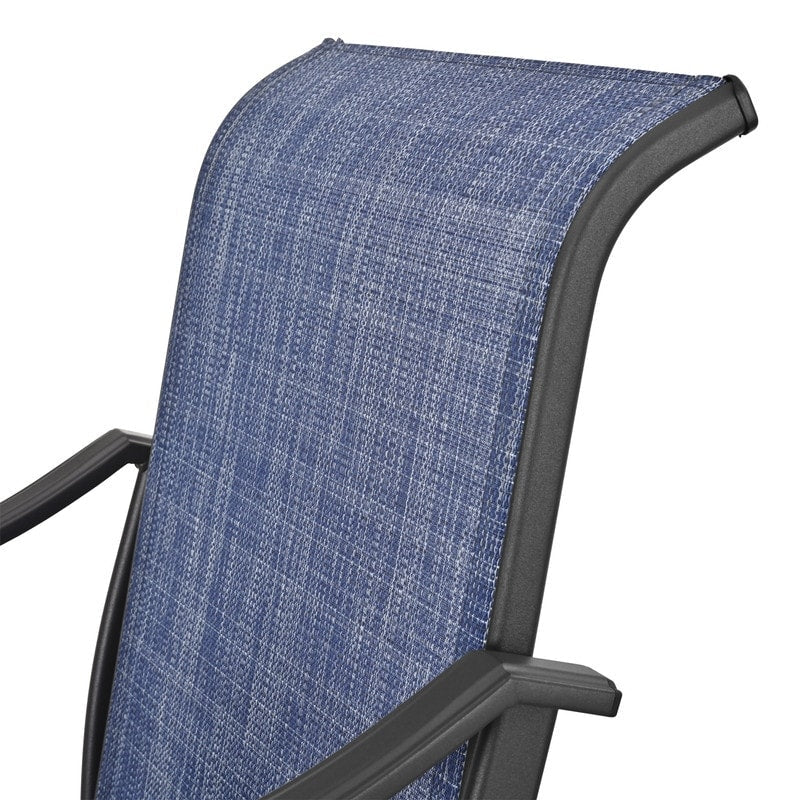 Sedia da bar girevole con schienale alto in metallo per esterni Patio Festival (confezione da 2)