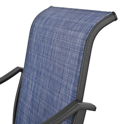 Sedia da bar girevole con schienale alto in metallo per esterni Patio Festival (confezione da 2)