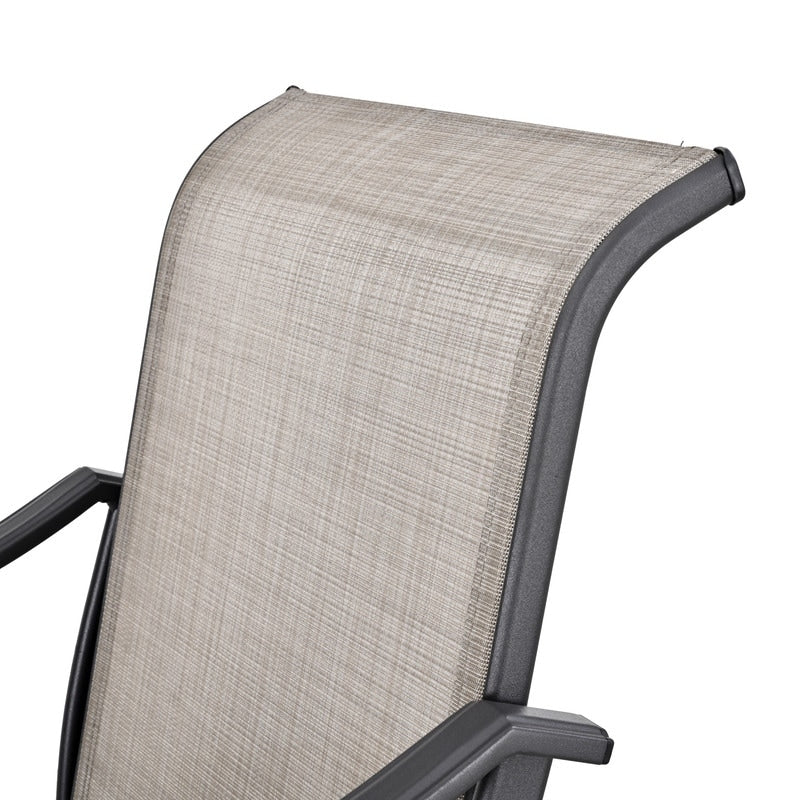 Sedia da bar girevole con schienale alto in metallo per esterni Patio Festival (confezione da 2)