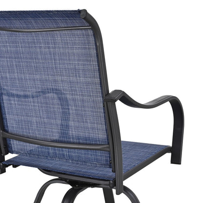 Sedia da bar girevole con schienale alto in metallo per esterni Patio Festival (confezione da 2)