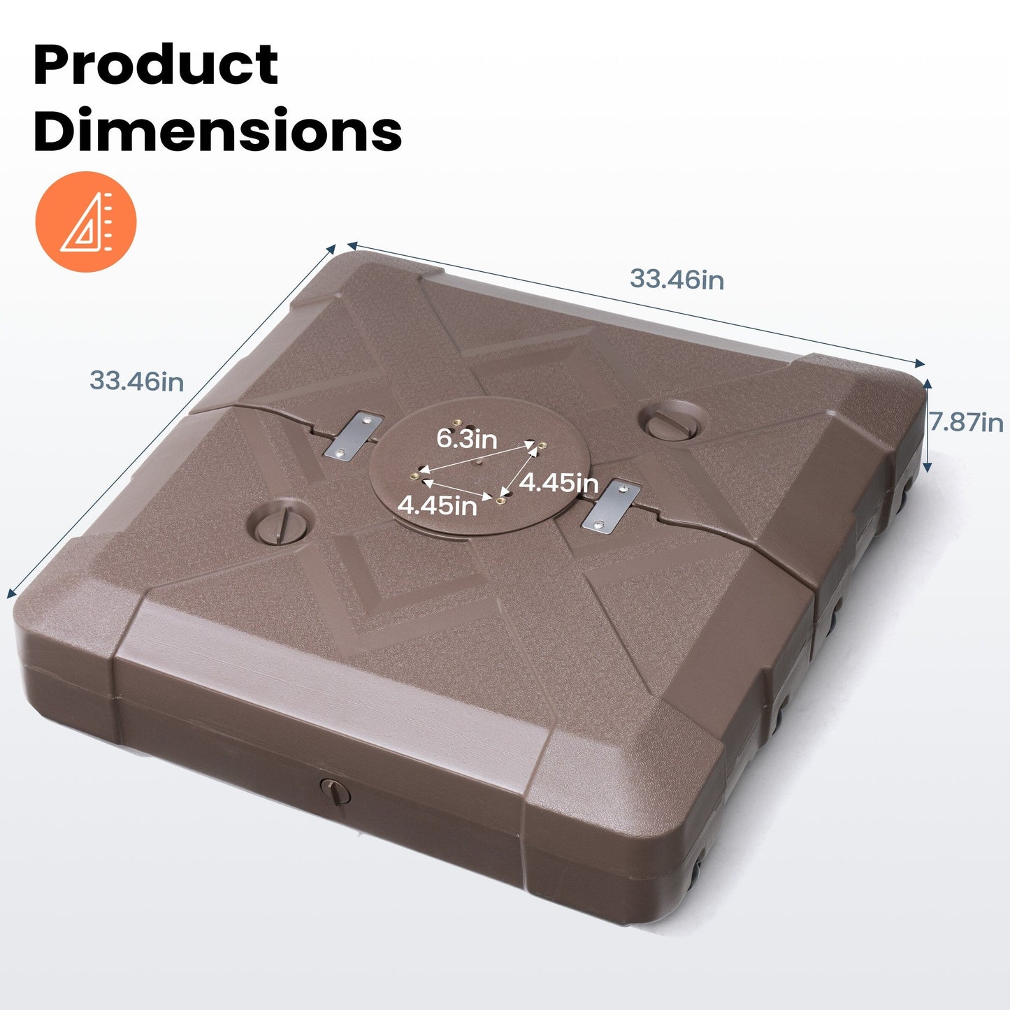 Base per ombrellone a sbalzo da 220 libbre con ruote per patio Pellebant - N/D