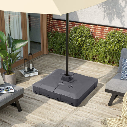 Base per ombrellone a sbalzo da 220 libbre con ruote per patio Pellebant - N/D