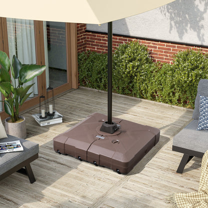 Base per ombrellone a sbalzo da 220 libbre con ruote per patio Pellebant - N/D