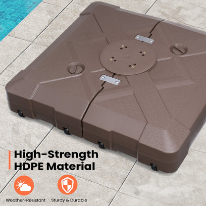 Base per ombrellone a sbalzo da 220 libbre con ruote per patio Pellebant - N/D