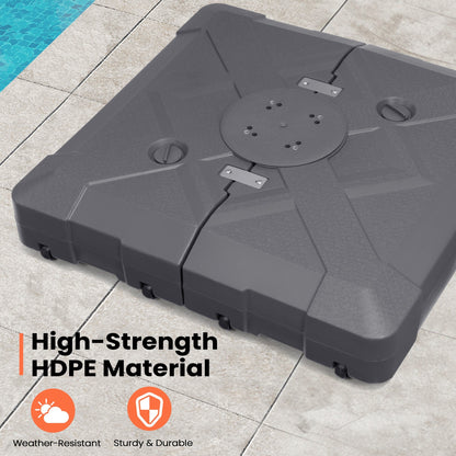 Base per ombrellone a sbalzo da 220 libbre con ruote per patio Pellebant - N/D