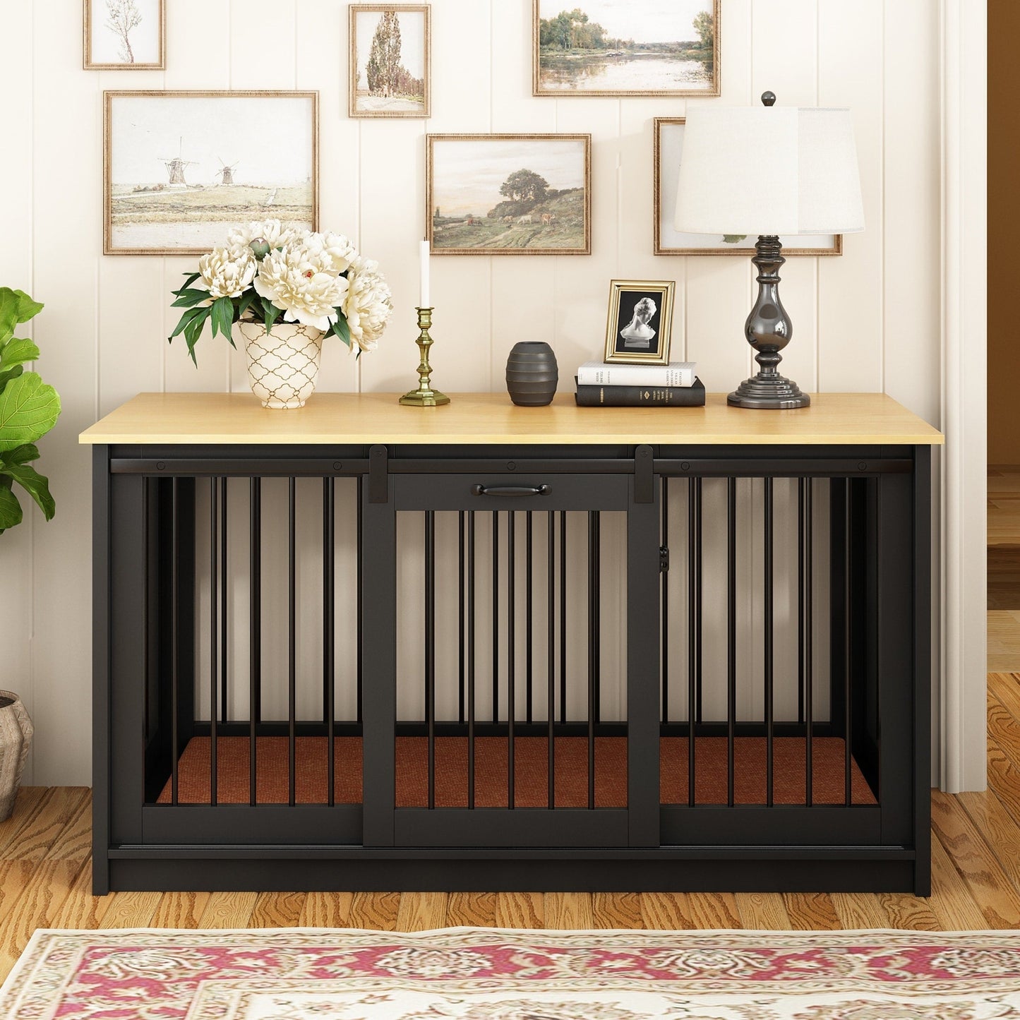 Pet Residence con rinforzo in tubo di ferro, elegante e robusta cuccia per cani