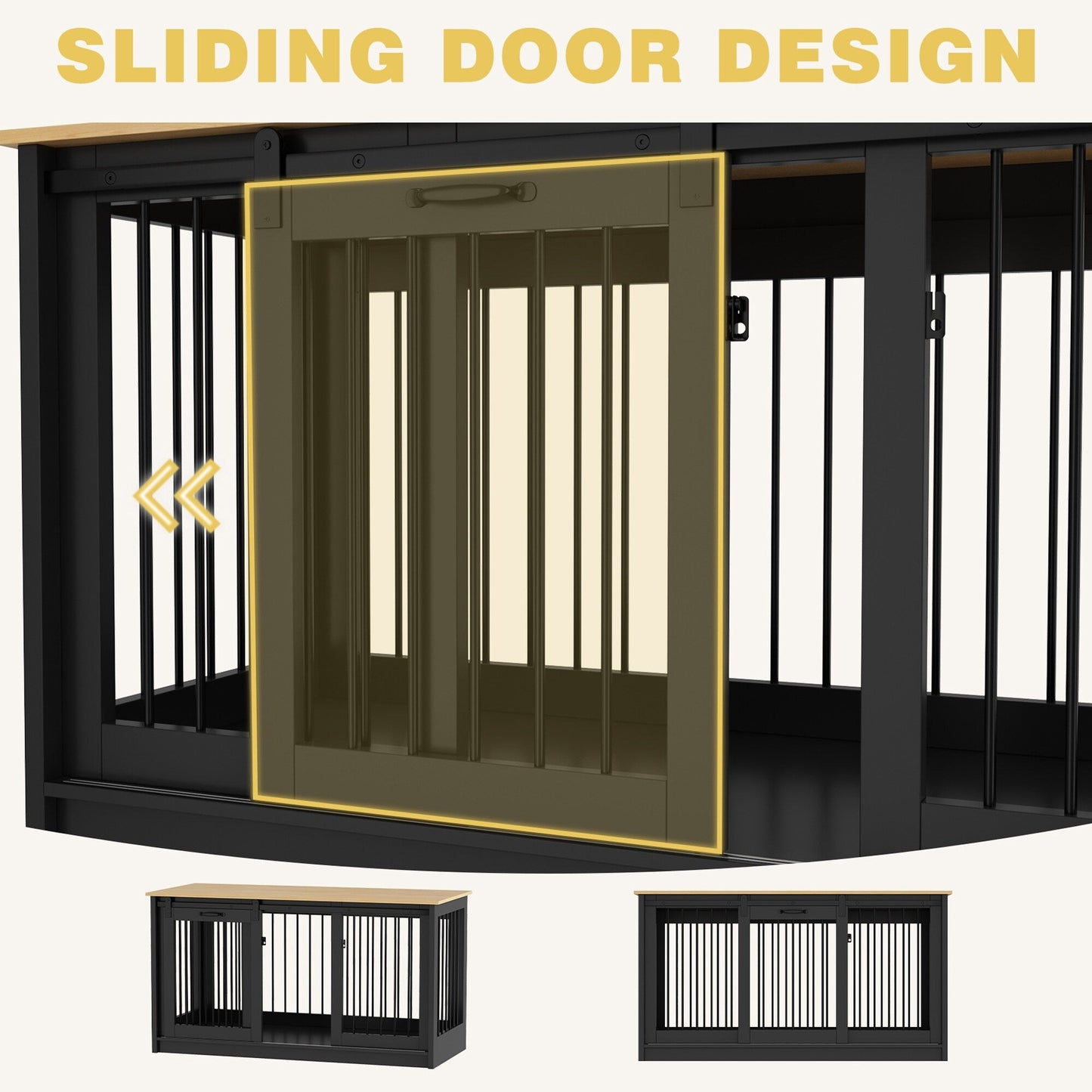 Pet Residence con rinforzo in tubo di ferro, elegante e robusta cuccia per cani