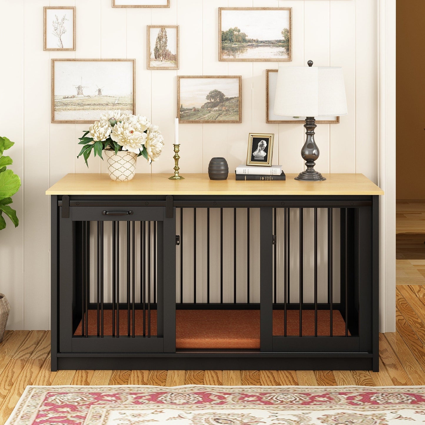 Pet Residence con rinforzo in tubo di ferro, elegante e robusta cuccia per cani