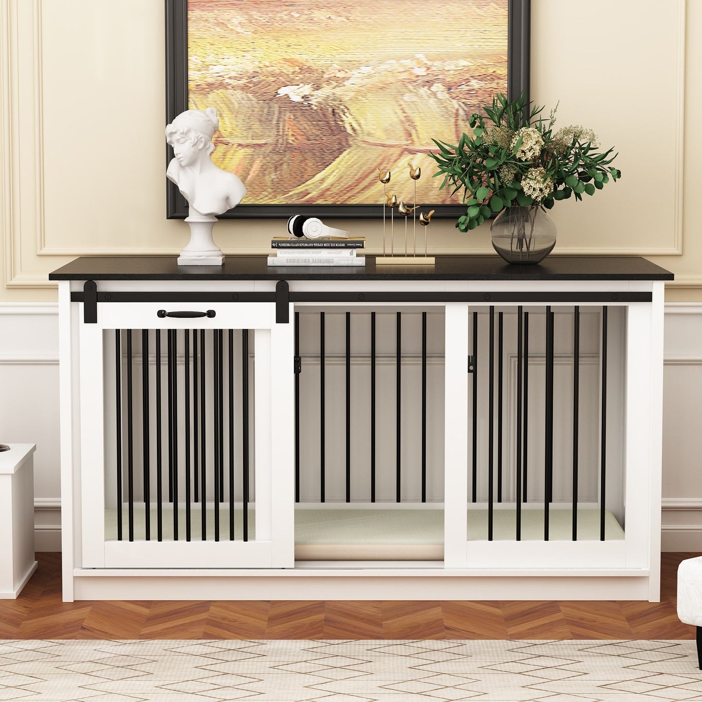 Pet Residence con rinforzo in tubo di ferro, elegante e robusta cuccia per cani