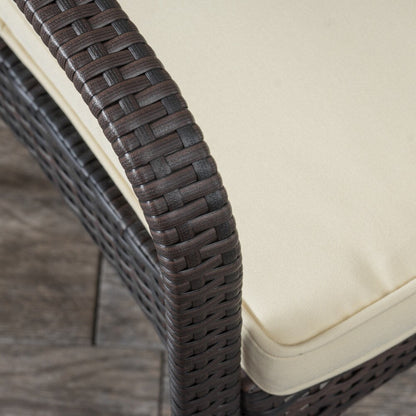 Set da bistrot in vimini da 3 pezzi Peterson Outdoor con cuscini di Christopher Knight Home