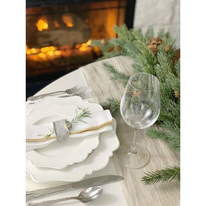 Piatto piano bianco Pinpoint Red Vanilla 11 (set da 6)