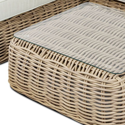 Poly &amp; Bark Puglia Set angolare per esterni/patio con tavolino da caffè