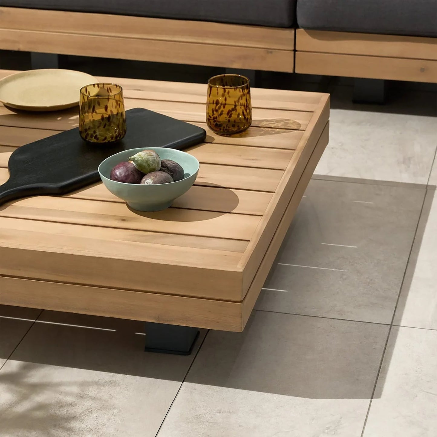 Poly &amp; Bark Celenza 98 Set componibile angolare modulare per esterni/patio con tavolino da caffè