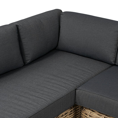 Poly &amp; Bark Puglia Set angolare per esterni/patio con tavolino da caffè