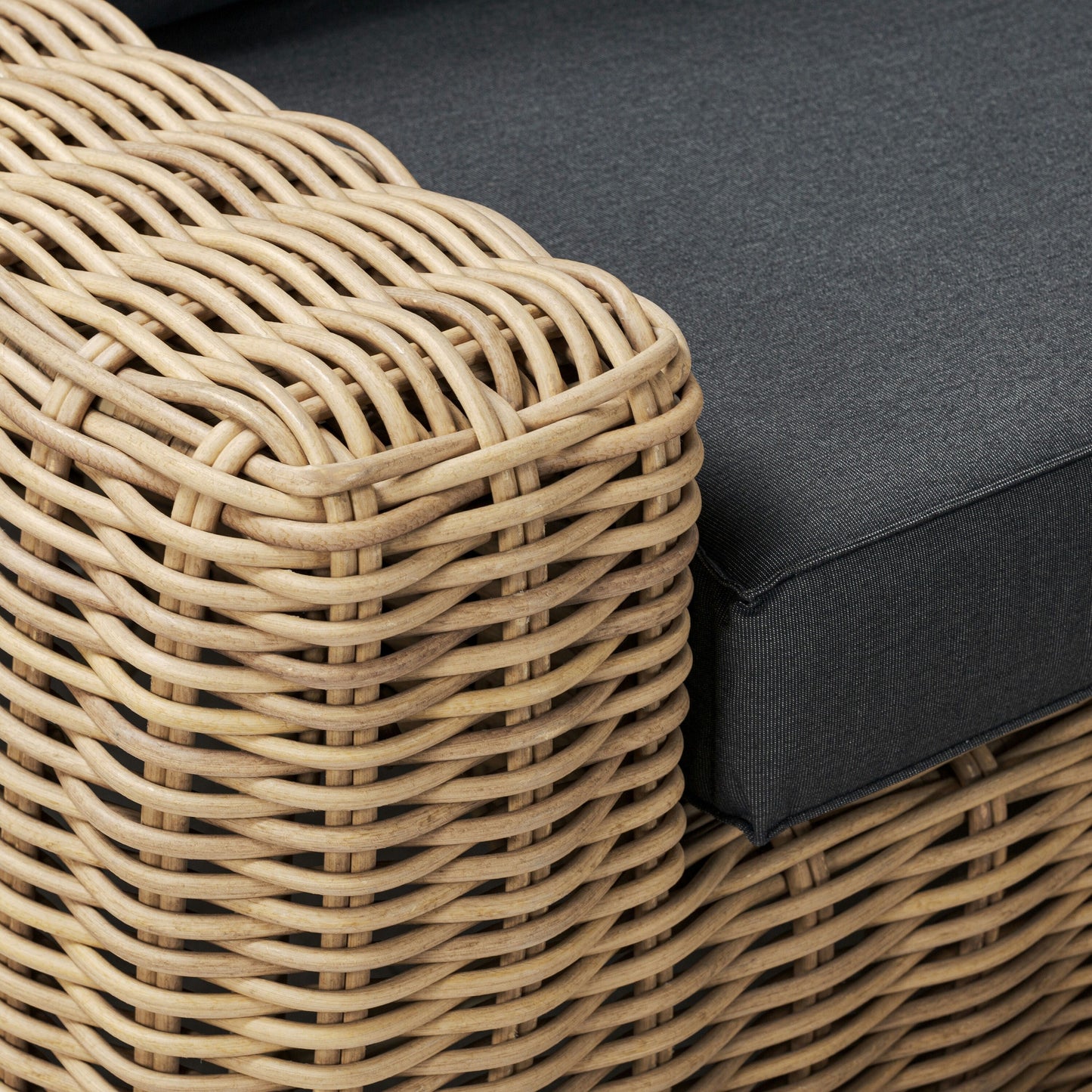 Poly &amp; Bark Puglia Set angolare per esterni/patio con tavolino da caffè