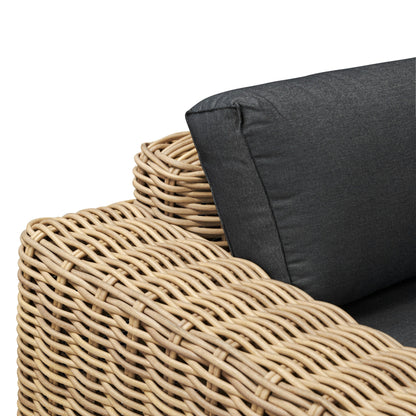 Poly &amp; Bark Puglia Set angolare per esterni/patio con tavolino da caffè