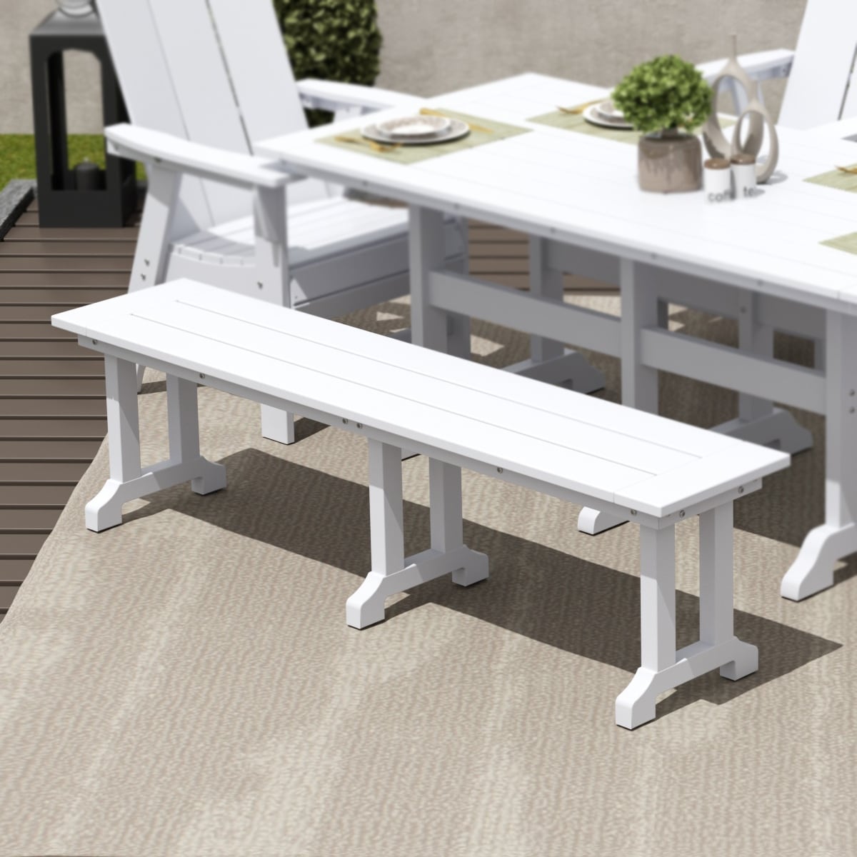Panca da esterno Polytrends Laguna Hdpe All Weather Patio 65
