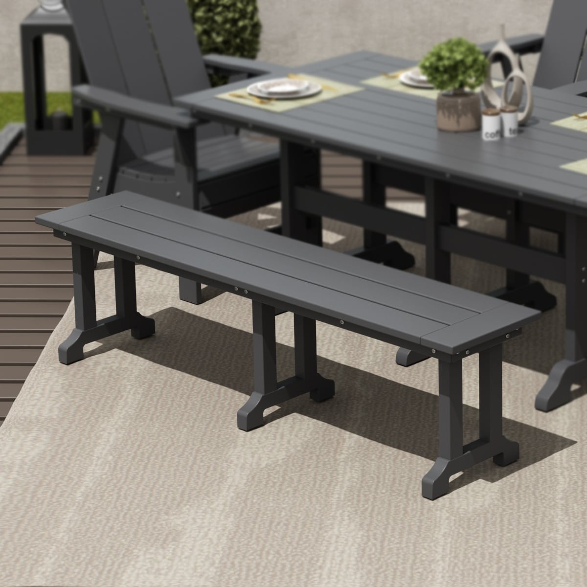 Panca da esterno Polytrends Laguna Hdpe All Weather Patio 65
