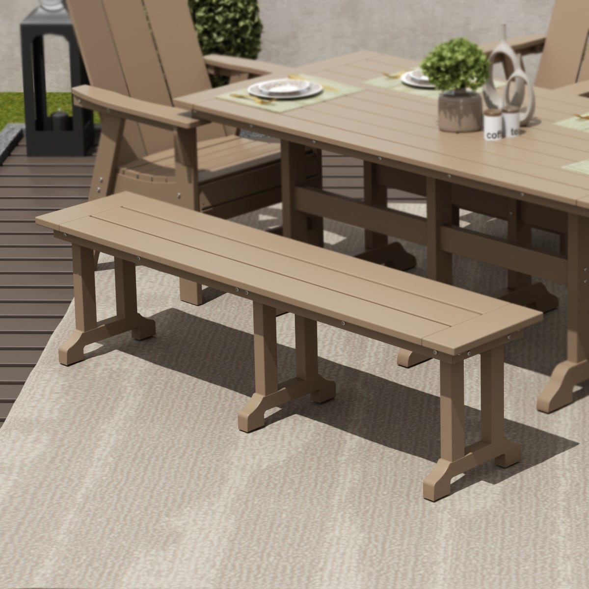 Panca da esterno Polytrends Laguna Hdpe All Weather Patio 65