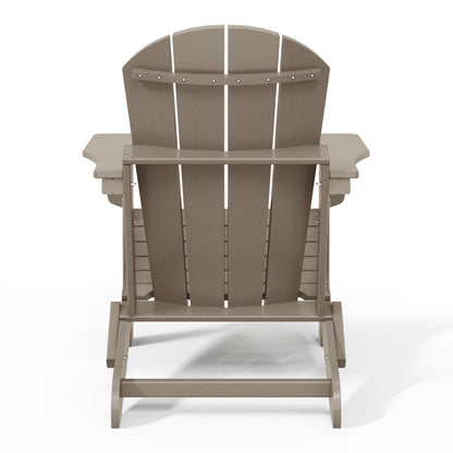 Sedia Adirondack pieghevole per esterni e patio, resistente allo sbiadimento e a tutte le condizioni atmosferiche, Polytrends Laguna