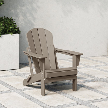 Sedia Adirondack pieghevole per esterni e patio, resistente allo sbiadimento e a tutte le condizioni atmosferiche, Polytrends Laguna