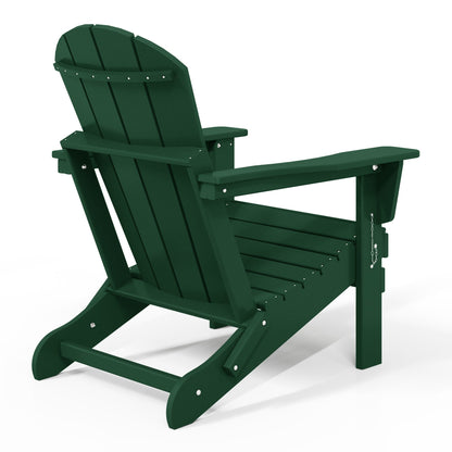 Sedia Adirondack pieghevole per esterni e patio, resistente allo sbiadimento e a tutte le condizioni atmosferiche, Polytrends Laguna