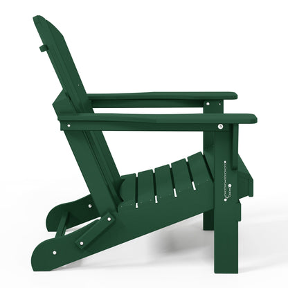 Sedie Adirondack pieghevoli per esterni e patio, resistenti alle intemperie, Polytrends Laguna (set da 2)