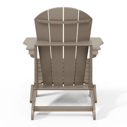 Sedie Adirondack pieghevoli per esterni e patio, resistenti alle intemperie, Polytrends Laguna (set da 2)