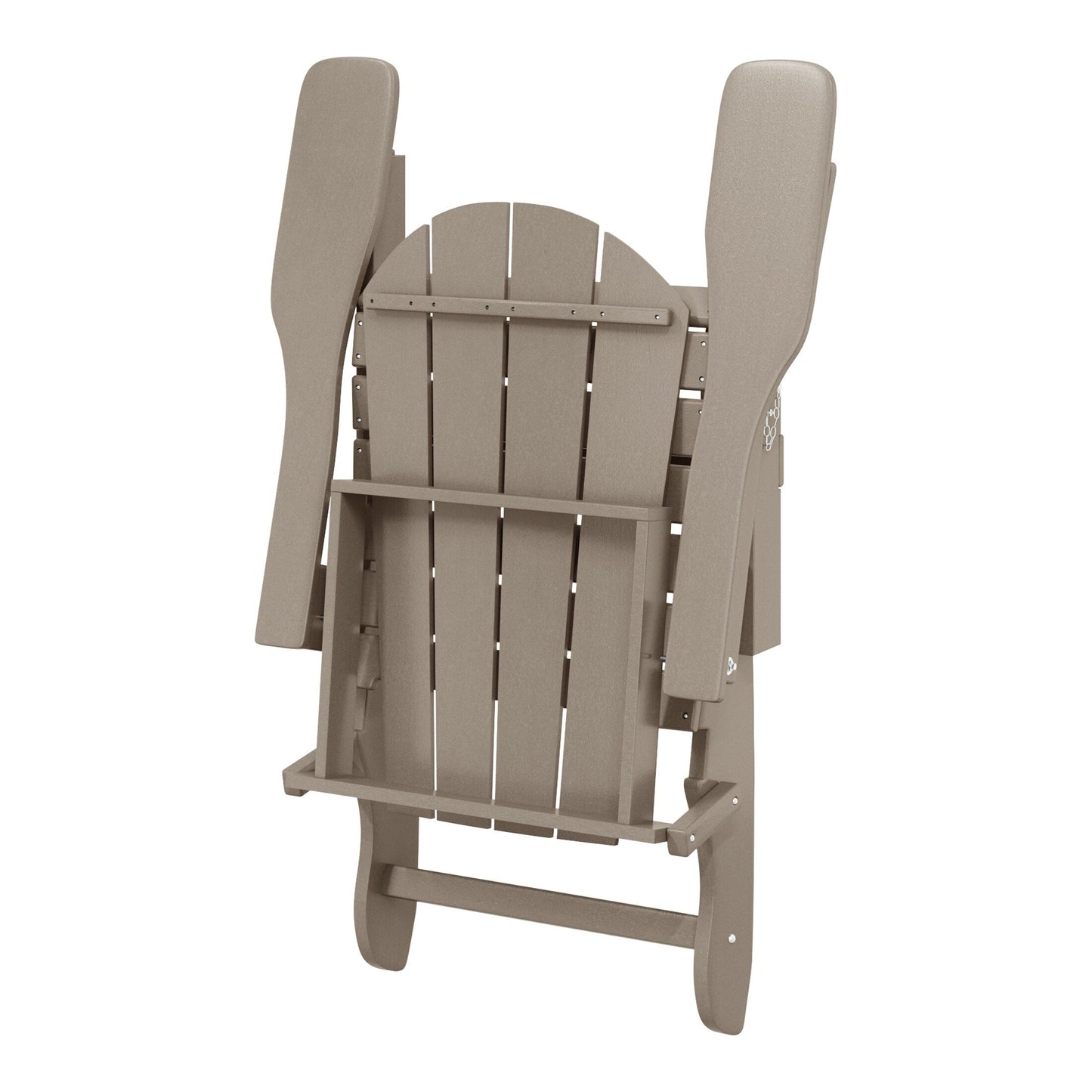 Sedie Adirondack pieghevoli per esterni e patio, resistenti alle intemperie, Polytrends Laguna (set da 2)