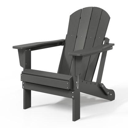 Sedie Adirondack pieghevoli per esterni e patio, resistenti alle intemperie, Polytrends Laguna (set da 2)