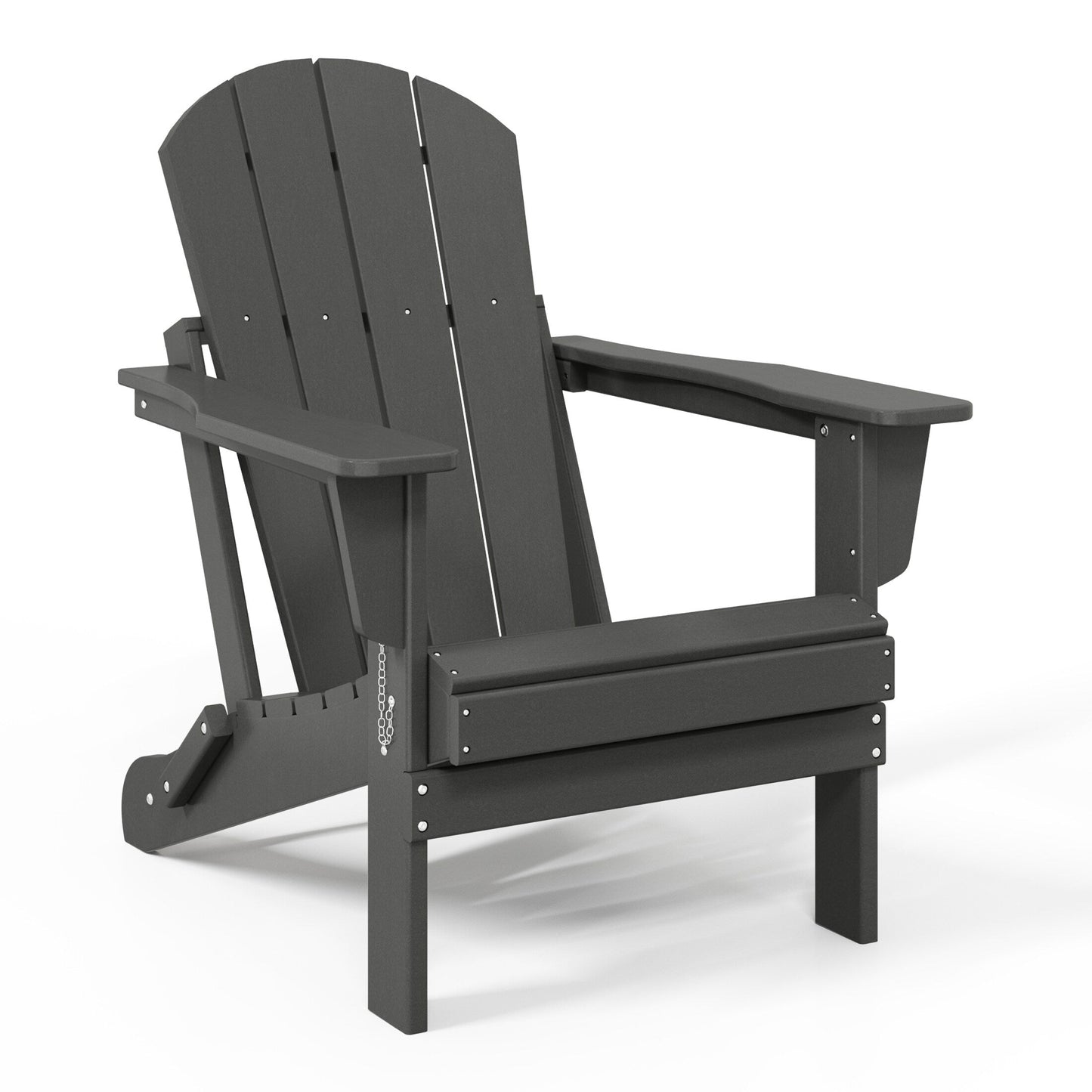 Sedie Adirondack pieghevoli per esterni e patio, resistenti alle intemperie, Polytrends Laguna (set da 4)