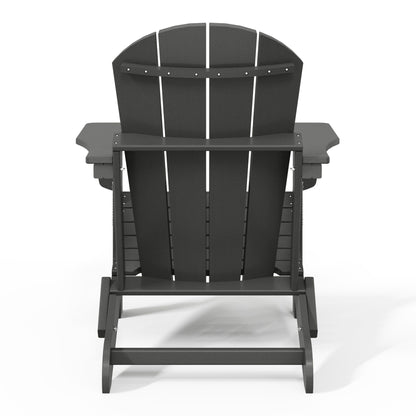 Sedie Adirondack pieghevoli per esterni e patio, resistenti alle intemperie, Polytrends Laguna (set da 4)
